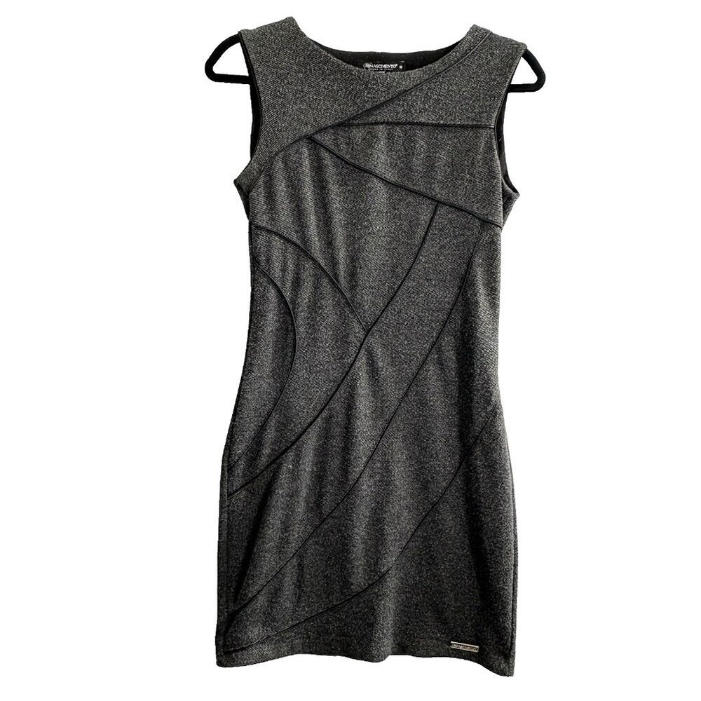 RINASCIMENTO Women Sheath Dress Sz M Black Sleeveless Pullover Italian 74-17